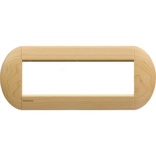 BTICINO - LNB4806LAE Round cover plate 6 modules - maple 
