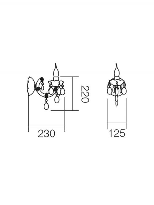 SMARTER - аплик BOLERO  06-001  E14, 1 x max. 28W 