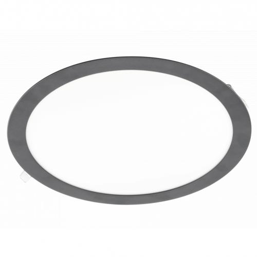 GTV Lighting - LED панел за вграждане черен ORIS PLUS 24W 4000K 2000lm ф300 LD-ORW24W-NBP-10