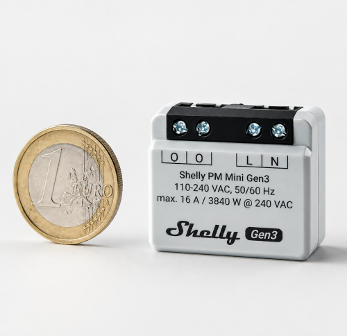 SHELLY - Микромодул Smart монофазен мерител 1х 16A Shelly PM Mini Gen3 - 261613