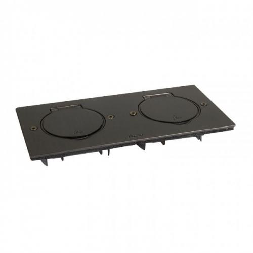 LEGRAND - 0 897 52 Receptacle for floor socket Arteor/Mosaic - rectangular version - brushed brown steel