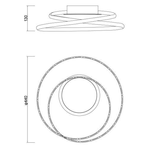 VIVALUX - LED ПЛАФОНИЕРА ODEON LED 38W 4000K VIV004609