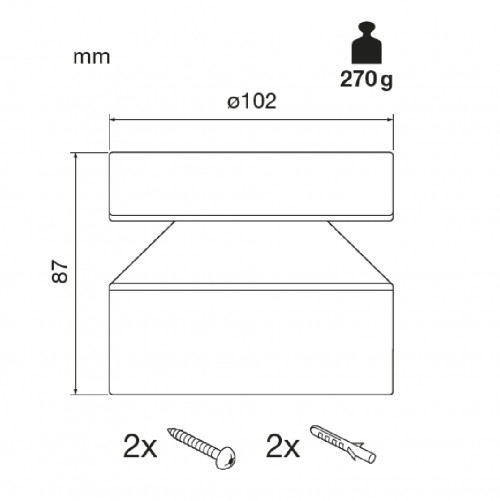 OSRAM - LEDVANCE OUTDOOR LED SURFACE POLE 6 W 3000 K SST