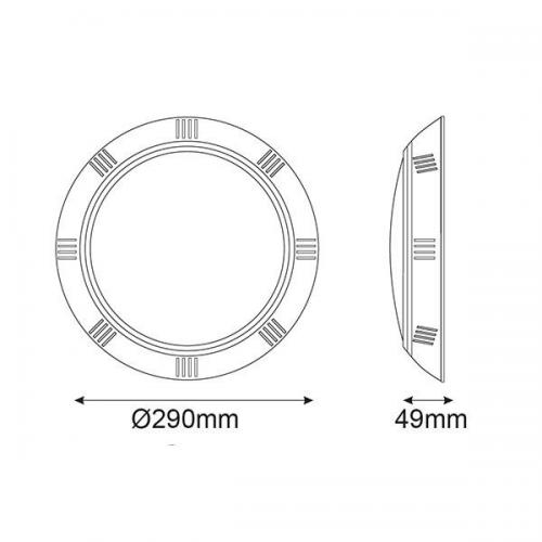ACA LIGHTING - LED луна за басейн 20W RGB IP68 SMPL20RGBN