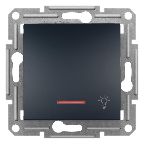 SCHNEIDER ELECTRIC - Бутон с глим лампа и символ осветление антрацит Asfora EPH1800171