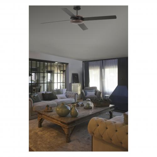 FARO - POLEA Brown ceiling fan with DC motor 33724WP
