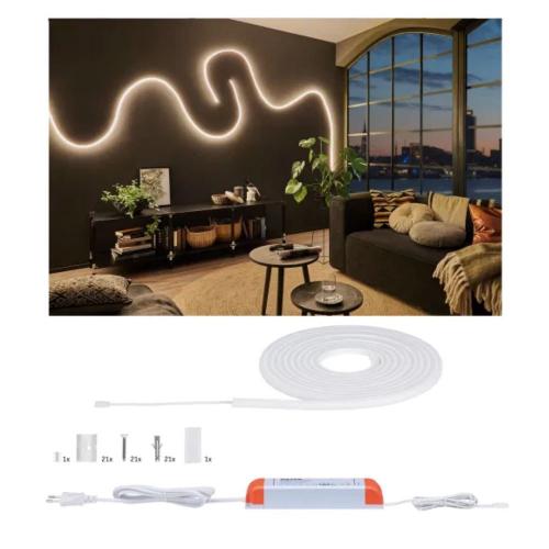 PAULMANN - 70964  MaxLED Flow LED Strip warm white basic set 5m⚡52W⚡750lm/m⚡180 LEDs/m⚡2700K⚡75VA