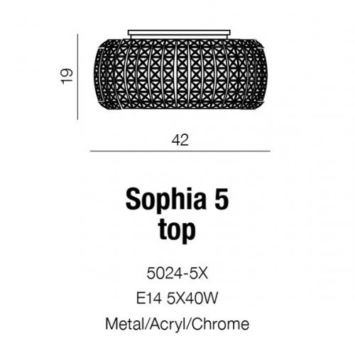 AZZARDO - Плафон SOPHIA 5  5024-5X 