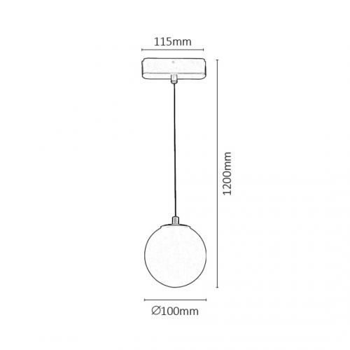 RABALUX - LiTrack Pend.01N pendant 5W,400lm,4000K,D10cm 70120
