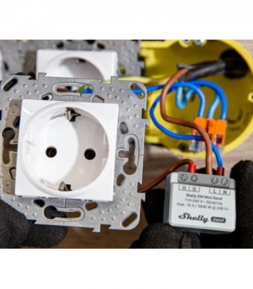 SHELLY - Микромодул Smart монофазен мерител 1х 16A Shelly EM Mini Gen4 - 070823