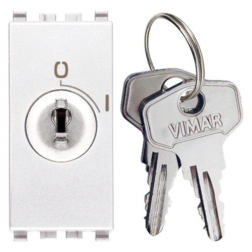 VIMAR - 20086.B - 2P NO 16A push button +key white