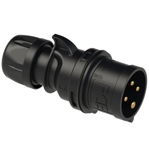 PCE - CEE-plug 32A 4p 6h SHARK black  024-6x