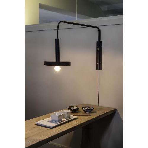 FARO - WHIZZ Black and satin gold extensible wall lamp Ref.20167