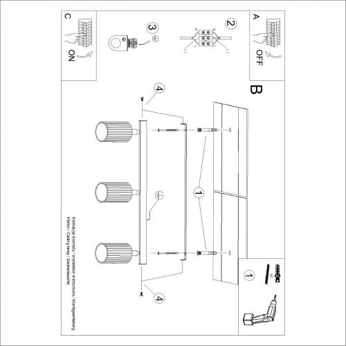 SOLLUX - Зелен спот KARBON 3L 3хGU10 3х10W IP20 SL.1619
