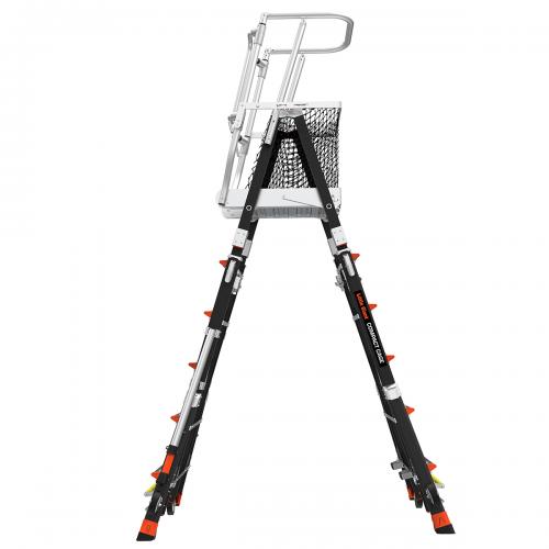 LITTLE GIANT - COMPACT CAGE, 6'-10' Model - ANSI Type IAA - 375 lb Rated, Fiberglass Adjustable Enclosed Elevated Platform  19506-244