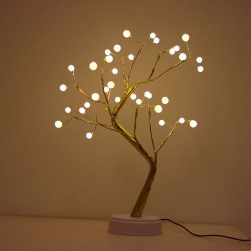 ACA LIGHTING - X1036152 ^ “TREE WITH BALL LIGHTS”, 36 LED LIGHTS WITH BATTERY (3xAA)/USB, WARM WHITE, IP20, 50cm