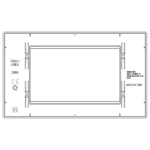 VIMAR - 30654.02 Total Look Cover Frame Linea black 4M