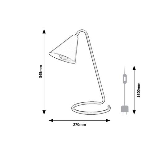 RABALUX - Tabletop Lamp Monty E14 1X MAX 40W 3089