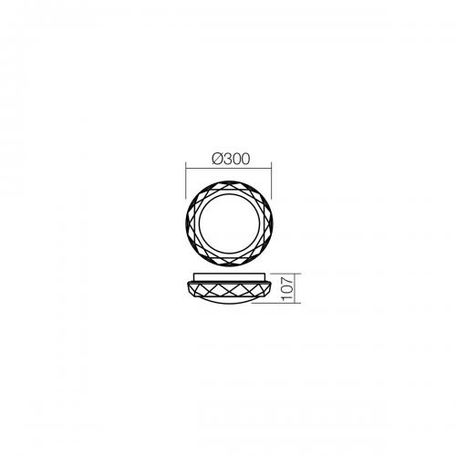 SMARTER - плафон  RIBA  01-1240  E27, 2 x max. 42W, IP44