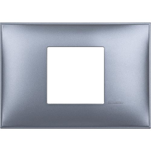 BTICINO - R4819LM cover plate - 2 centered module - Blue metal