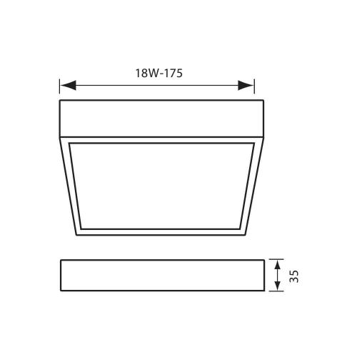 VIVALUX - LED осветително тяло HUGO LED - 18W - 1440lm - 4000K VIV003999
