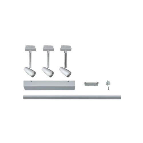PAULMANN - 95459 URail rail spot Barelli basic set ✴GU10 max. 3x10W ◼ dimmable ~230V ✴chrome matt/chrome