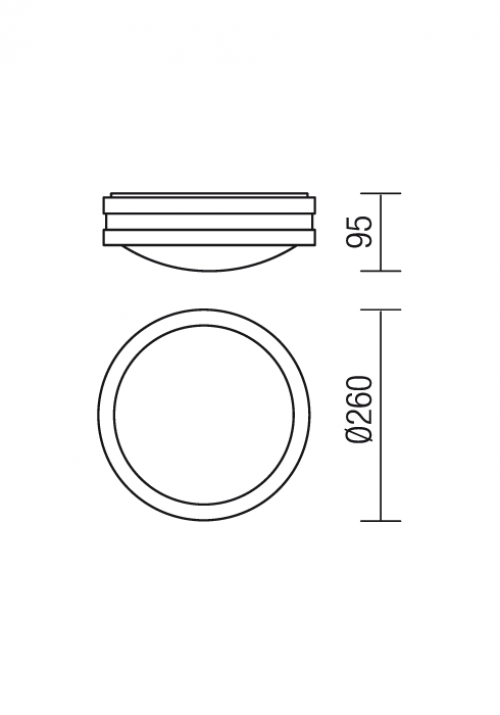 REDO GROUP - wall\ceiling luminaire SONAR 9393    AP/PL E27 1X42W IP54