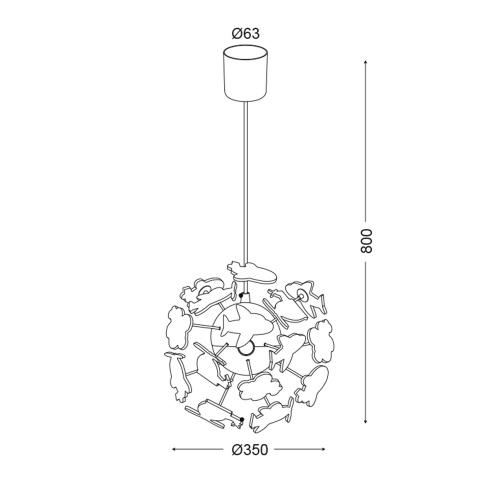 ACA LIGHTING - Пендел  BAMBINI LUMINAIRES  MD160224AIR
