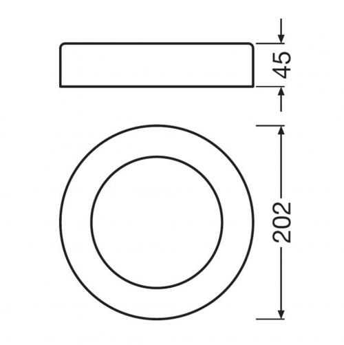 OSRAM - Градинско тяло LEDVANCE SURFACE ROUND 13 W 3000 K GY