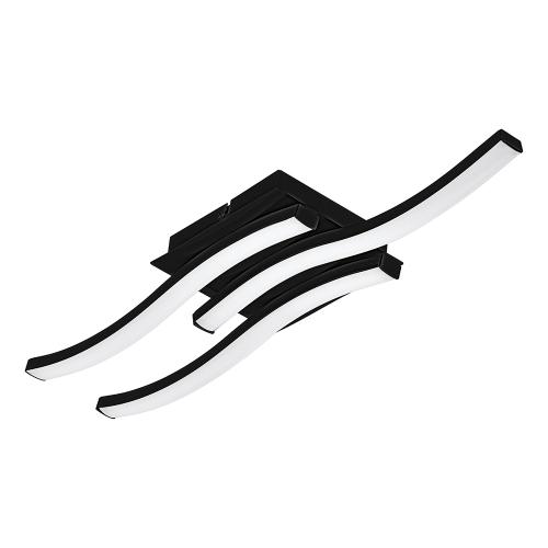 EGLO - wall/ceiling light steel, plastic black / plastic white - 74041