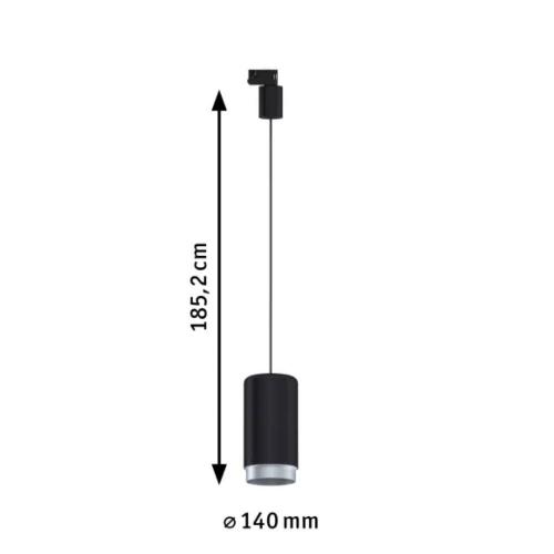PAULMANN - 95405  ProRail3 pendant Corus ✴E27 max. 50W⚡dimmable 230V✴black
