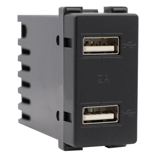 ELMARK - 27014 - USB SOCKET DOUBLE ANTHRACITE LECCE 
