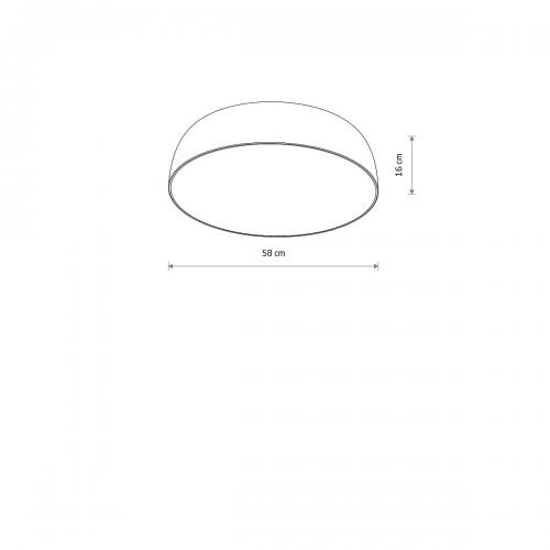 NOWODVORSKI - Плафон 8016 SATELLITE M BLACK • E27  7x25W only LED • IP20