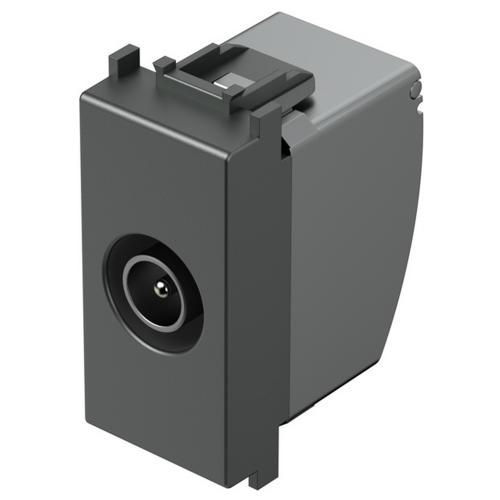 TEM - Розетка TV крайна 1db 1M, цвят Антрацит, Modul KM11AT