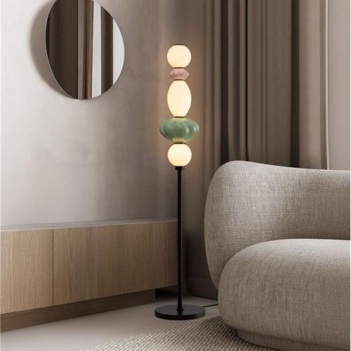 NOVA LUCE - Димируем лампион D:26 H:136.5cm.  9009160 ONETA ⚡ LED 19W ⚡ 1140Lm ⚡ 3000K ⚡ 220-240V ⚡ IP20 ✴ Черен мат/Розов/Зелен/Опал