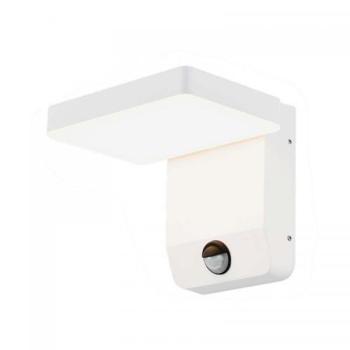 V-TAC - 20W LED Стенна Лампа Сензор Бяла Квадрат 3000K IP65 SKU: 2946 VT-11020