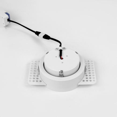 POLARIS LIGHTING - LED ЛУНА за вграждане ZERO TRIMLESS кръгла Ø120x63mm 15W 3000K 1350lm 60° бяла 1063-15