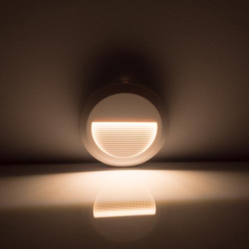 V-TAC - 2W LED Осветление IP65 За Стъпала Бяло Тяло Кръг неутрална светлина 4000K SKU: 1314