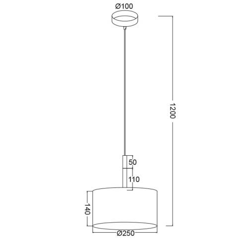 ACA LIGHTING -  TEXTILE & CRYSTAL OD650825PWH