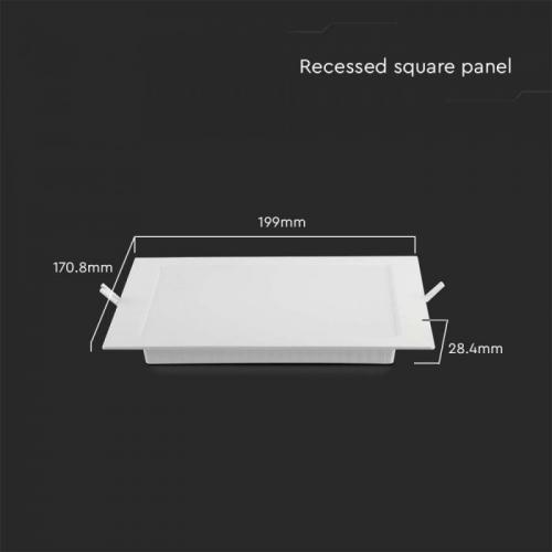V-TAC - 12W LED Backlit Панел Квадрат 4000К 1200lm SKU: 10484