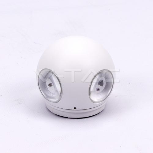 V-TAC - 4W Стенна Лампа Бяло Тяло Кръг 4000К IP65 SKU:8552