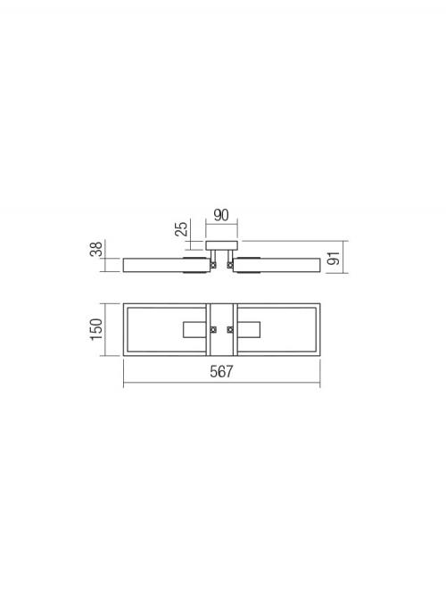 SMARTER - Аплик  TIMBER  01-1968 E27, 2 X 42W 