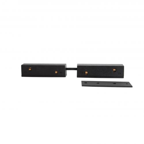 NOVA LUCE - Magnetic track connector  L:14.8, W:1.75, H:1.1 cm.  9560011  Ultra Slim Magnetic-Connector-tracks ✴ Black