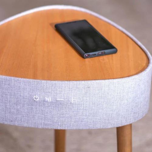 TNL - Riva smart table 40/40/59 with Bluetooth speaker and wireless phone charging TABLE