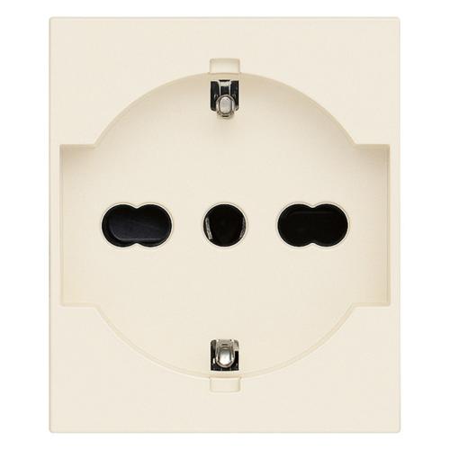 VIMAR - SICURY 2P+E 16 A 250 V~ universal socket outlet, Italian standard P40, canvas - 2 modules 30210.C