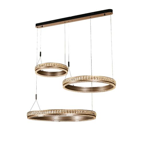 ACA LIGHTING - Пендел  Д:100, Ш:80, В:120 см.   HM25142L  MANOLO ⚡ LED 90W ⚡ 7200LM ⚡CCT  2700K/3000K/4000K ⚡ 220-240V ⚡ IP20 ✴ Розово злато 