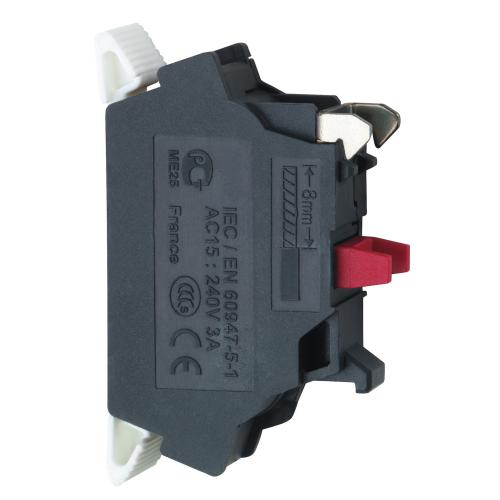 SCHNEIDER ELECTRIC - Contact block clamp terminal 1NC Ø22mm ZBE1025