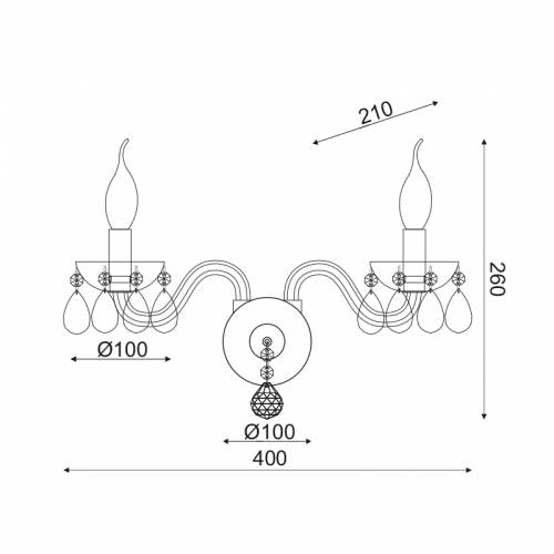 ACA LIGHTING - Аплик   Tulia  BLK82042WWC