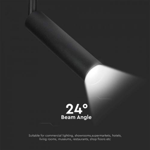 V-TAC - 15W LED Прожектор Релсов Монтаж SAMSUNG Чип Черен 5000K SKU: 21361