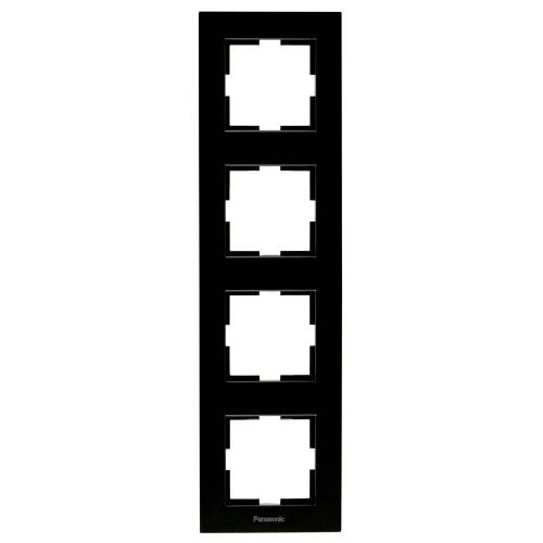 PANASONIC - 4 Gang Frame Vertical WKTF08142BL‐EU1 black